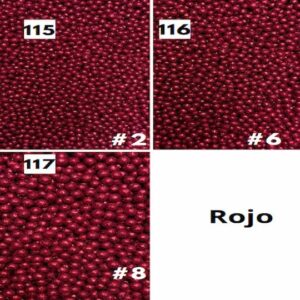 Perlas Diamantadas Rojo
