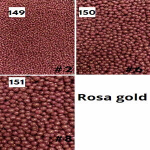 Perlas Diamantadas Rosa Gold
