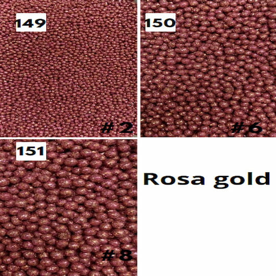 Perla diamantada rosa gold Perlas Diamantadas Rosa Gold