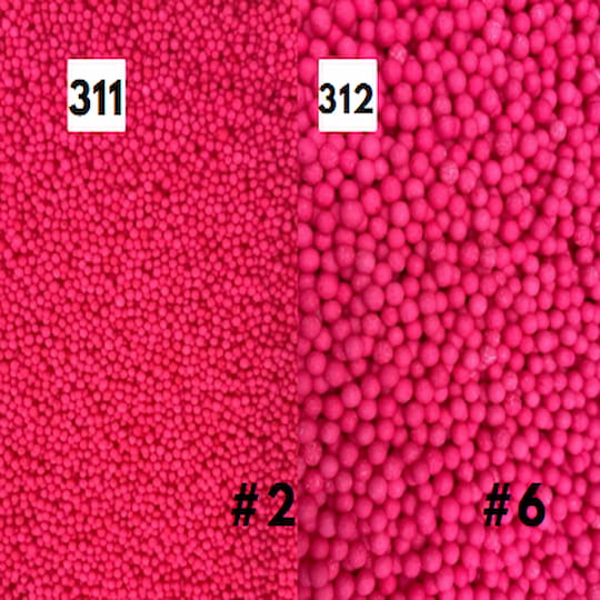 Perla mate rosado Perlas Mate Rojas #311-12