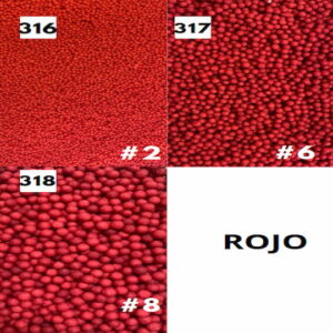 Perlas Mate Rojo #316-18